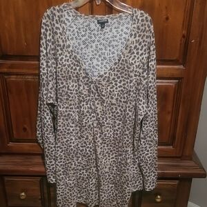 Torrid Animal Print Button Down Shirt